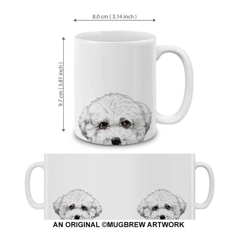 MUGBREW Bichon Frise Dog Ceramic Coffee Mug Tea Cup, 11 OZ - Image 3